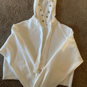 ZARA GROMMET CROPPED HOODIE